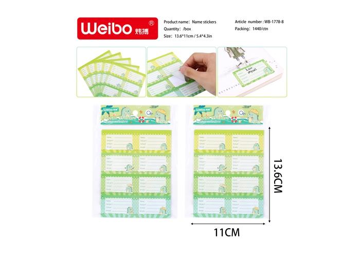 notas adhesivas, modelo WB-1778-8
