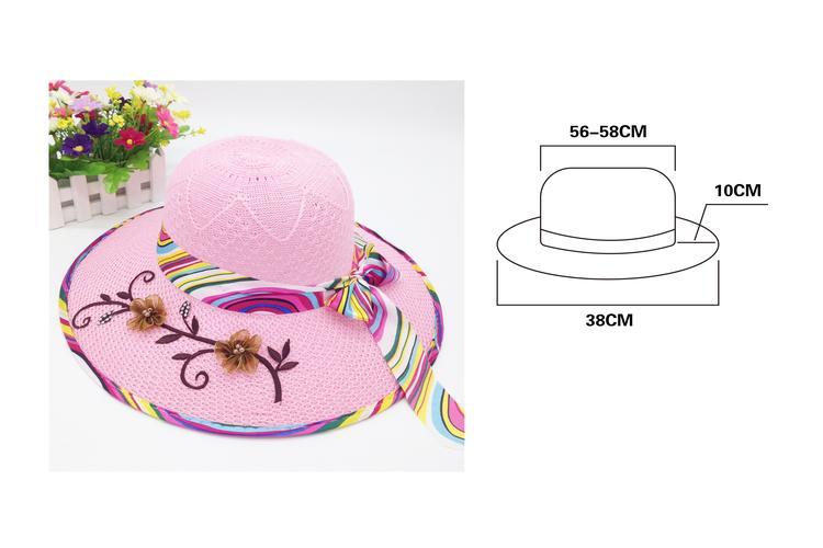 Sombreros para el sol, 38 cm, color rosado, modelo 130155