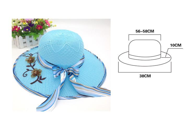 Sombreros para el sol, 38 cm, color azul, modelo 130158
