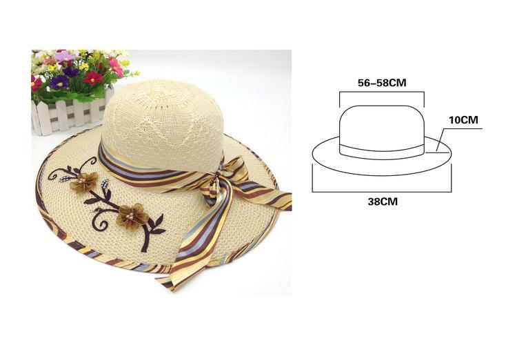 Sombreros para el sol, 38 cm, color beige, modelo 130159