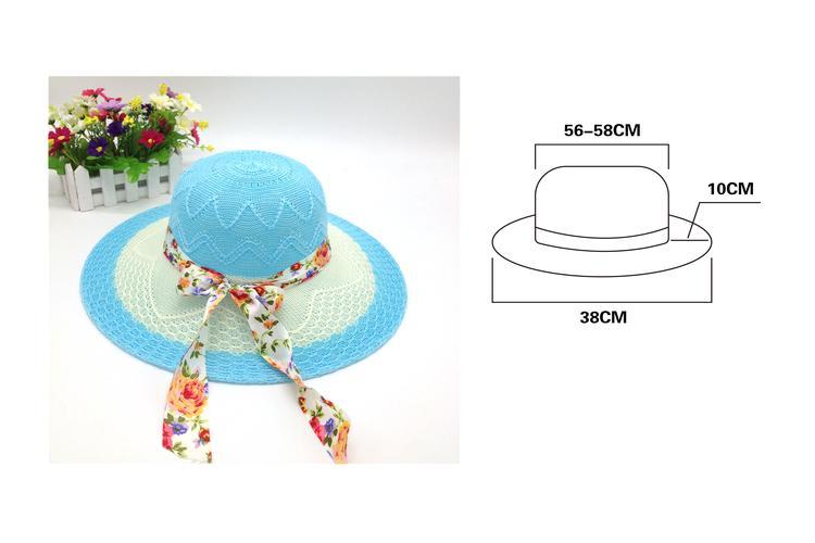 Sombreros para el sol, 38 cm, color azul, modelo 130164