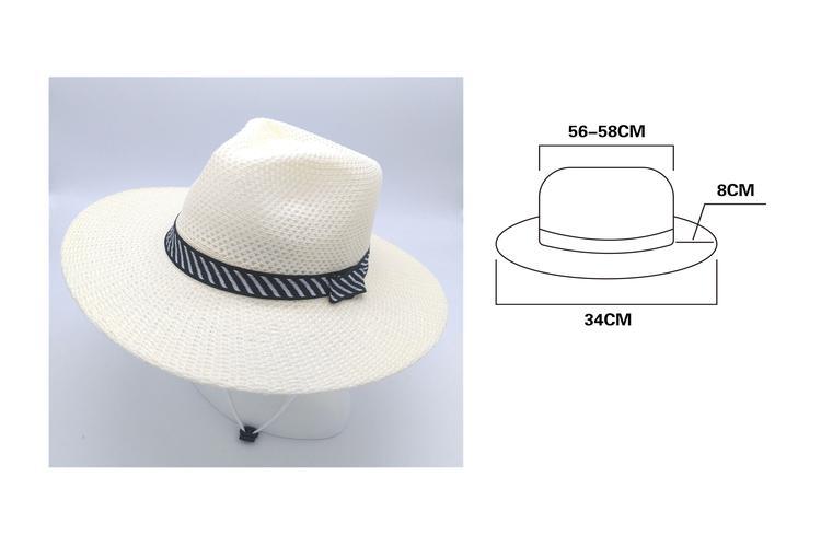 Sombreros para el sol, 34 cm, color blanco, modelo 130178