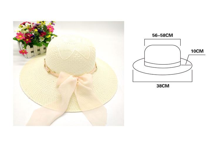 Sombreros para el sol, 38 cm, color blanco, modelo 130185