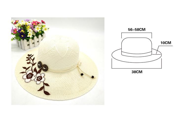 Sombreros para el sol, 38 cm, color blanco, modelo 130188
