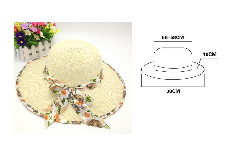 Sombreros para el sol, 38 cm, color blanco, modelo 130197
