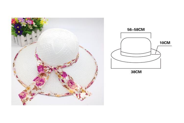 Sombreros para el sol, 38 cm, color blanco, modelo 130198