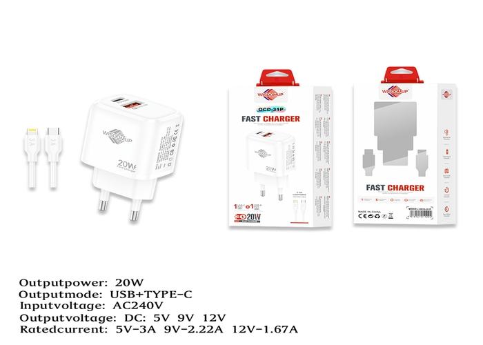 Cargador, 20 W, modelo OCD-31P