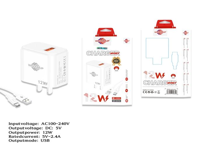 Cargador, 12 W, modelo MCD-26V