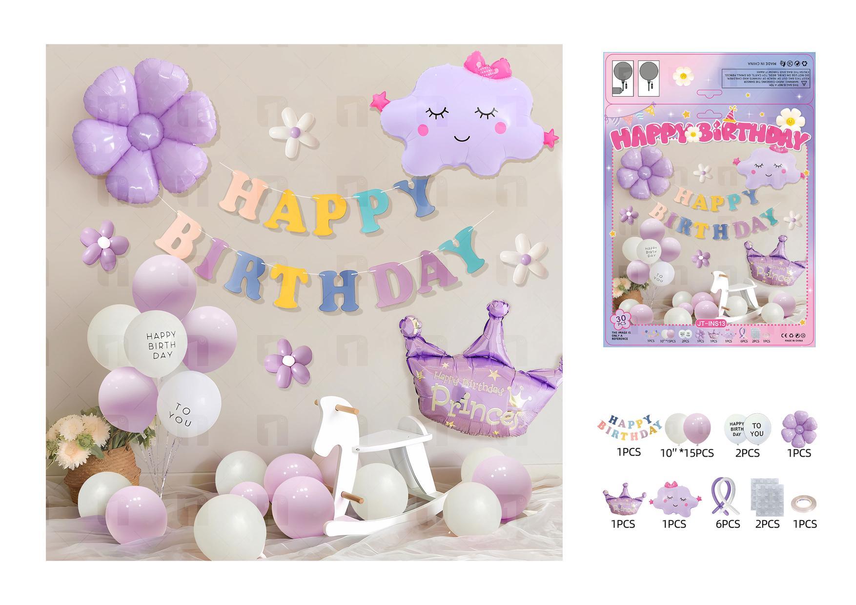 Globos de película de aluminio., 30 piezas, modelo JT-INS13