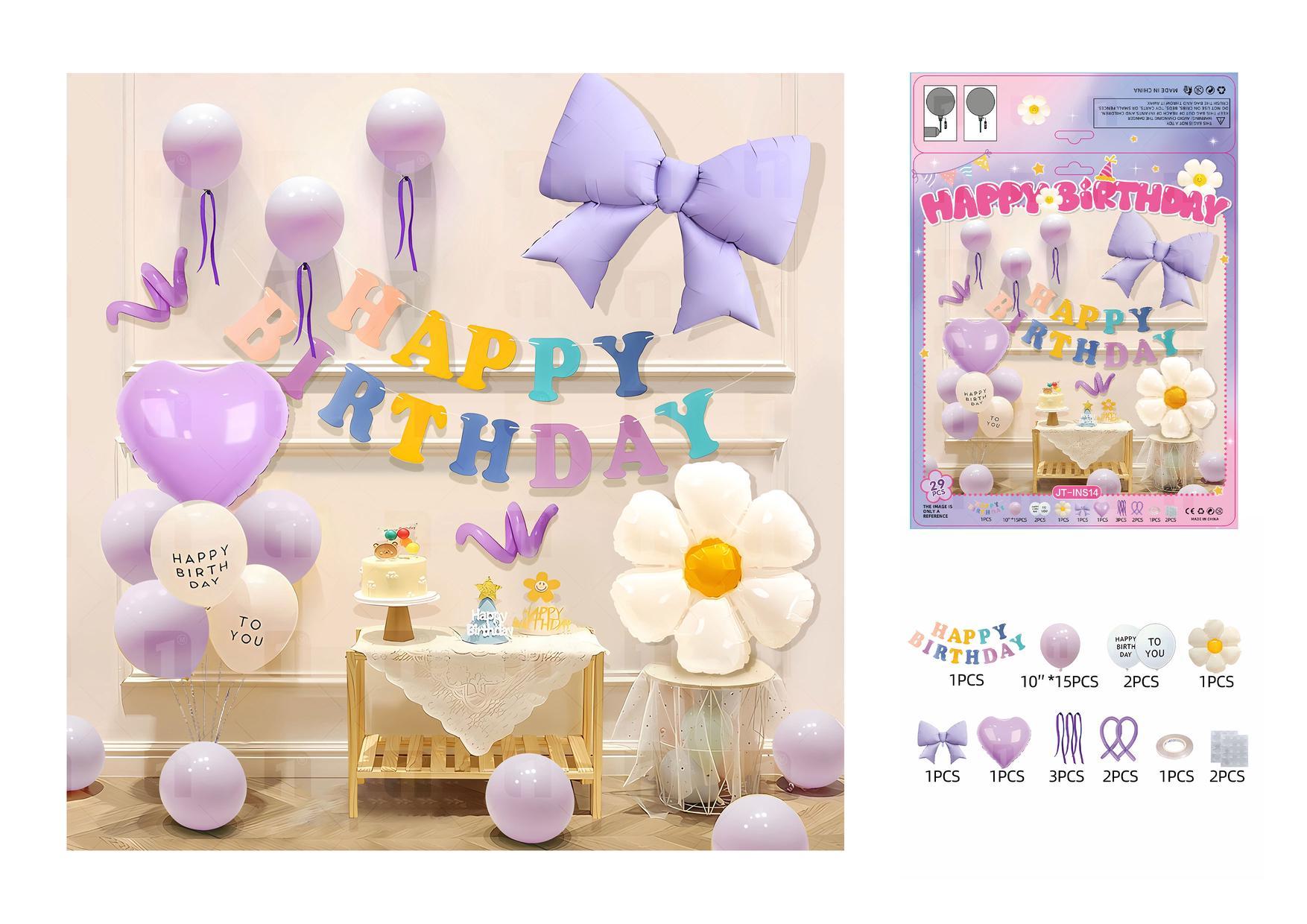 Globos de película de aluminio., 29 piezas, modelo JT-INS14