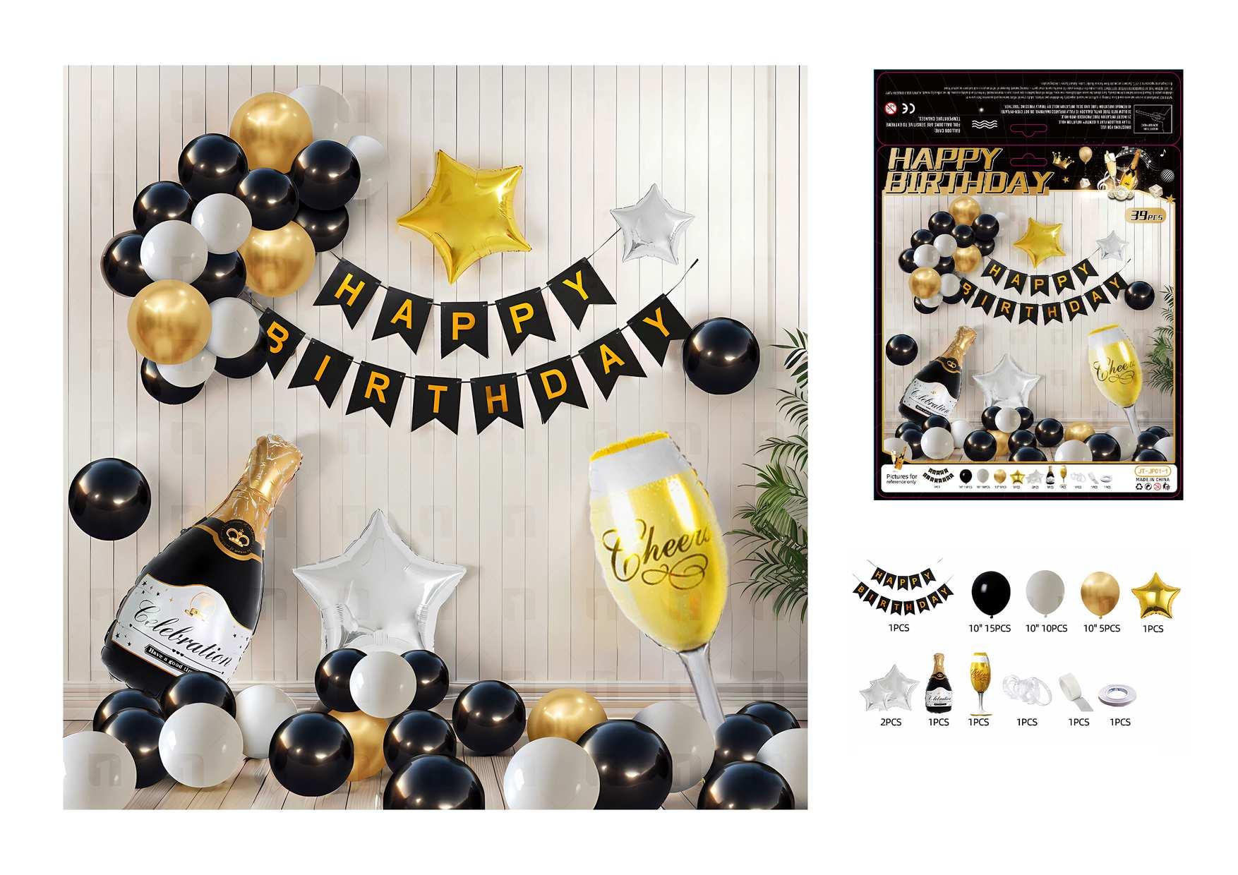 Globos de película de aluminio., 39 piezas, modelo JT-JP01-1