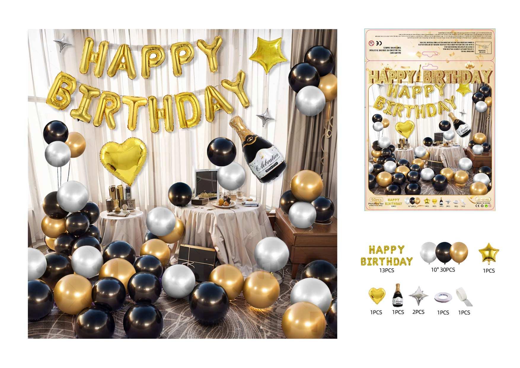 Globos de película de aluminio., 50 piezas, modelo JT-0146
