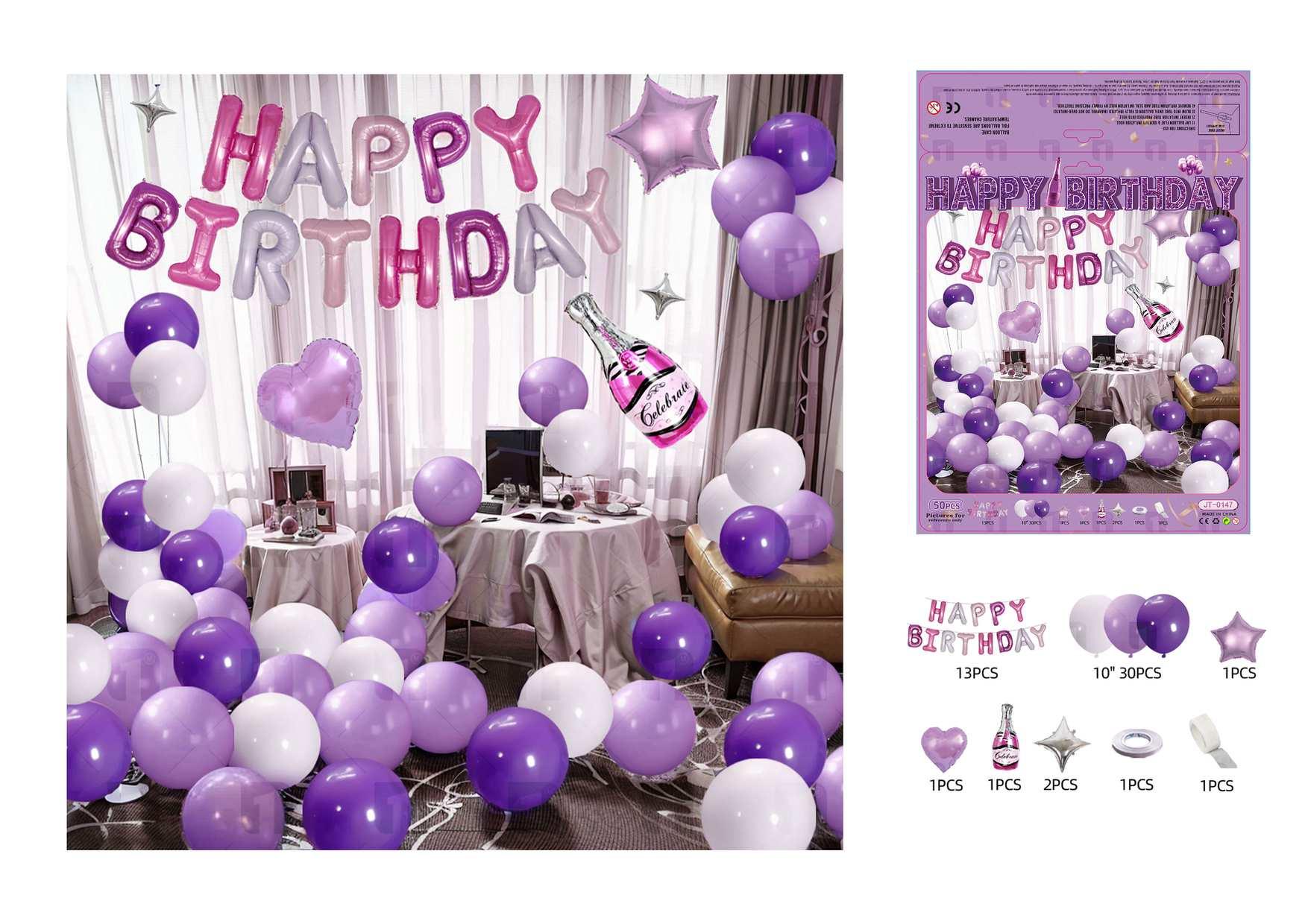Globos de película de aluminio., 50 piezas, modelo JT-0147