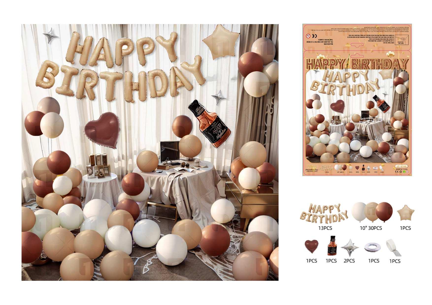 Globos de película de aluminio., 50 piezas, modelo JT-0148