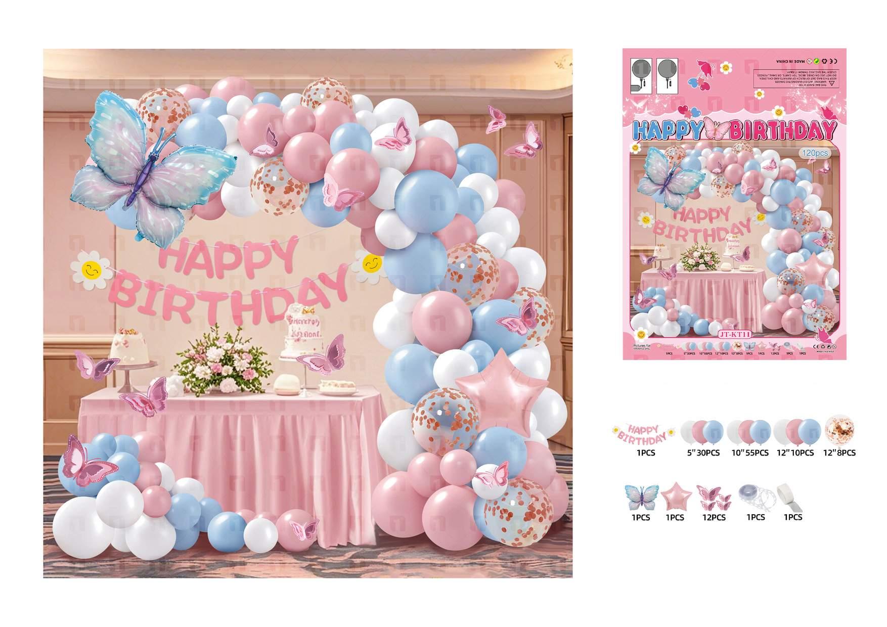 Globos de película de aluminio., 120 piezas, modelo JT-KT11