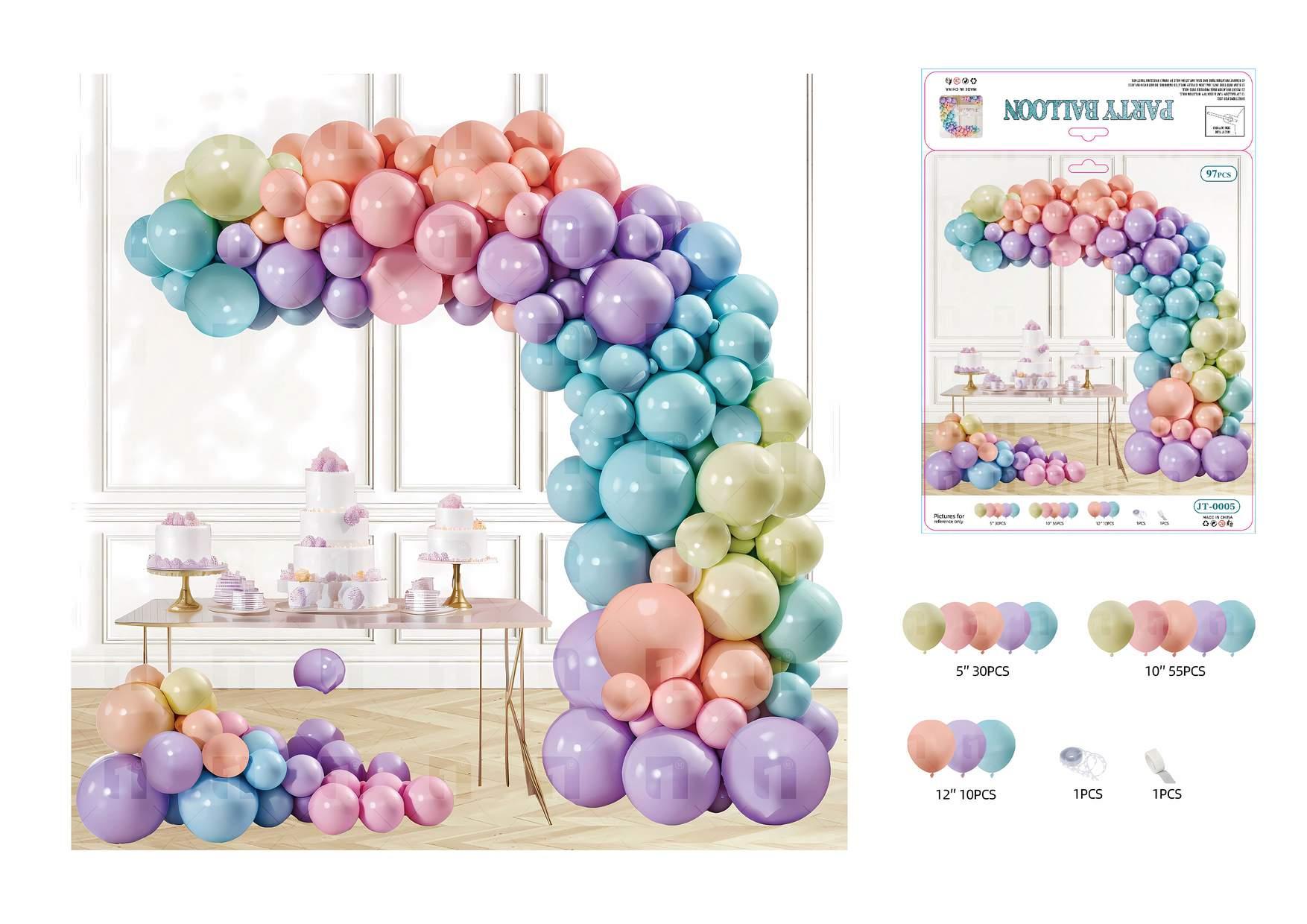 Globos de película de aluminio., 105 piezas, modelo JT-0005