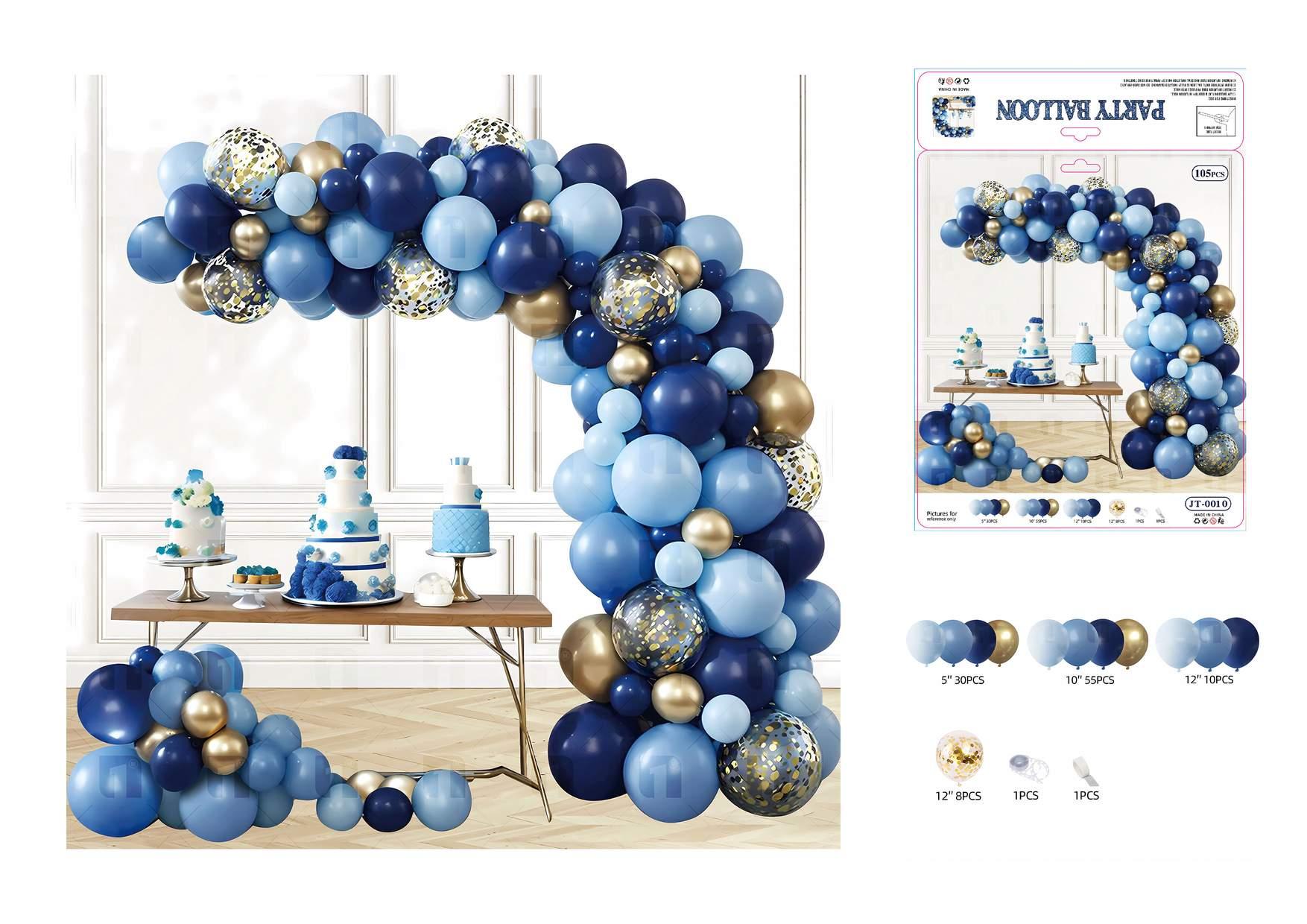Globos de película de aluminio., 105 piezas, modelo JT-0010