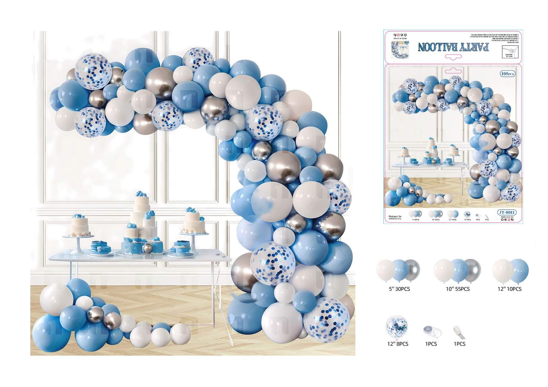 Globos de película de aluminio., 105 piezas, modelo JT-0011