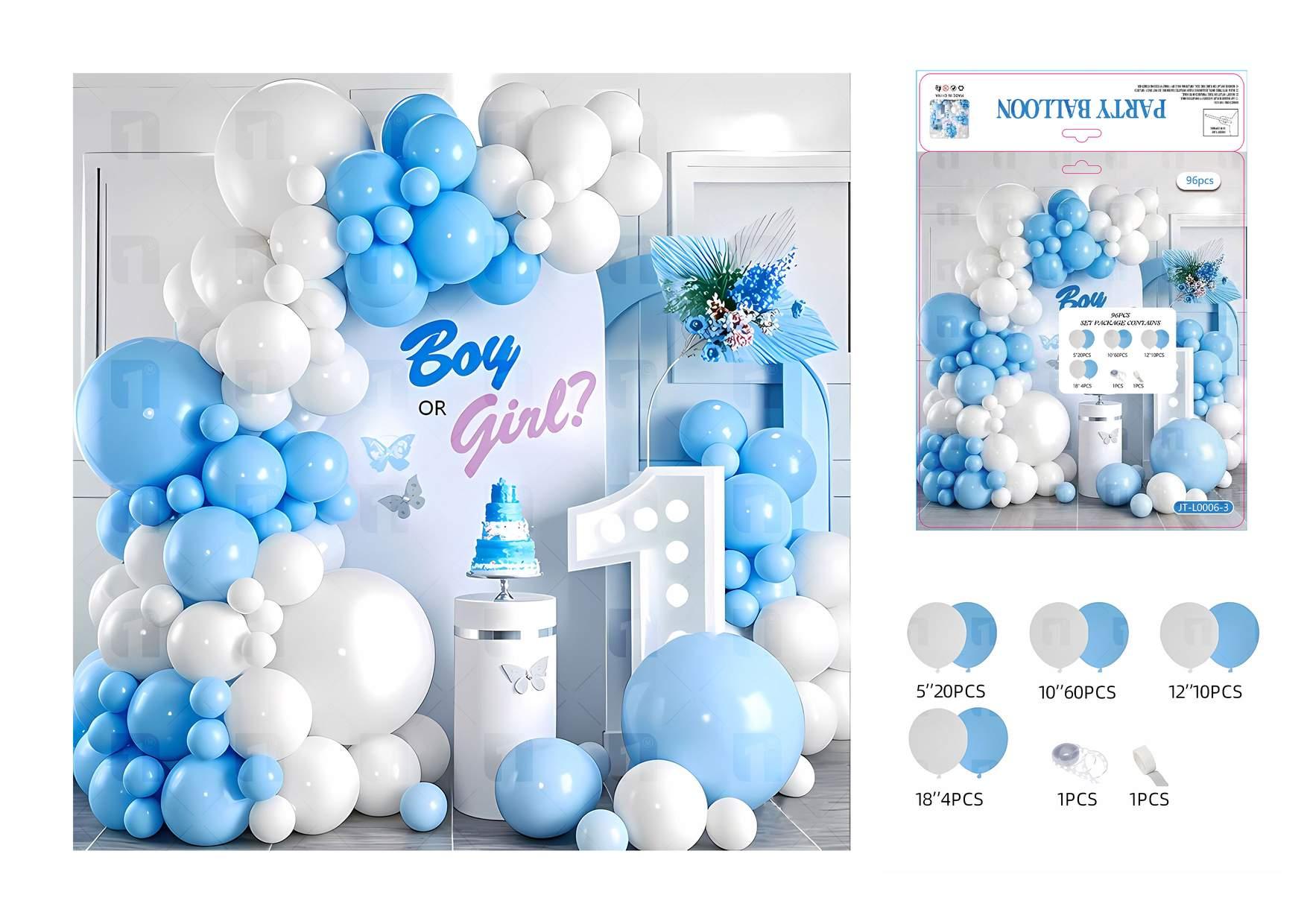 Globos de película de aluminio., 96 piezas, modelo JT-L0006-3