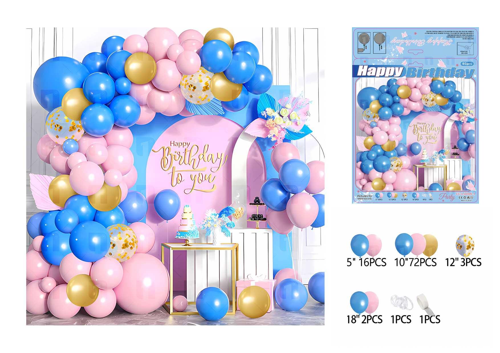 Globos de película de aluminio., 95 piezas, modelo JT-L0008-1