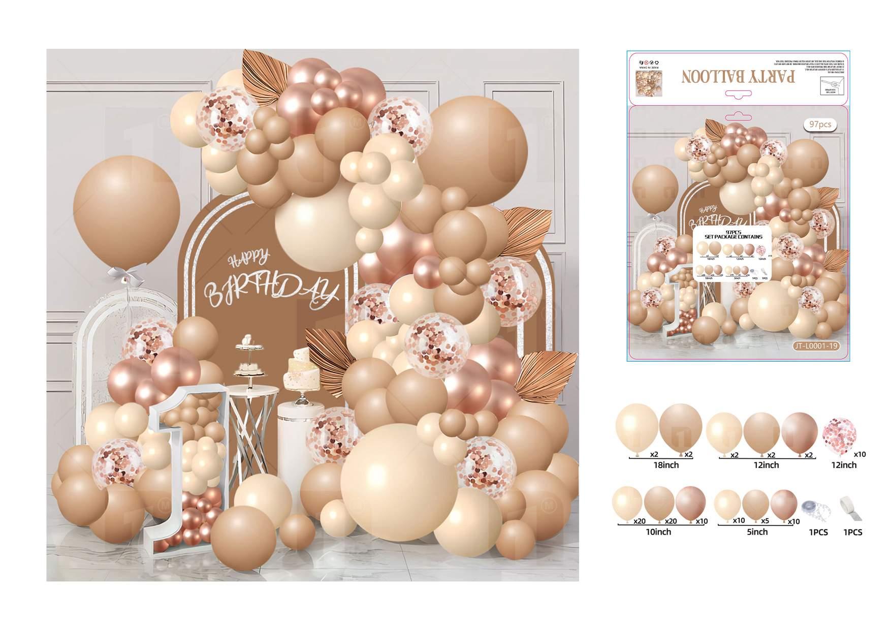 Globos de película de aluminio., 97 piezas, modelo JT-L0001-19