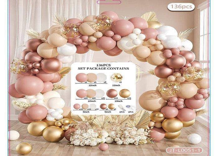 Globos de película de aluminio., 136 piezas