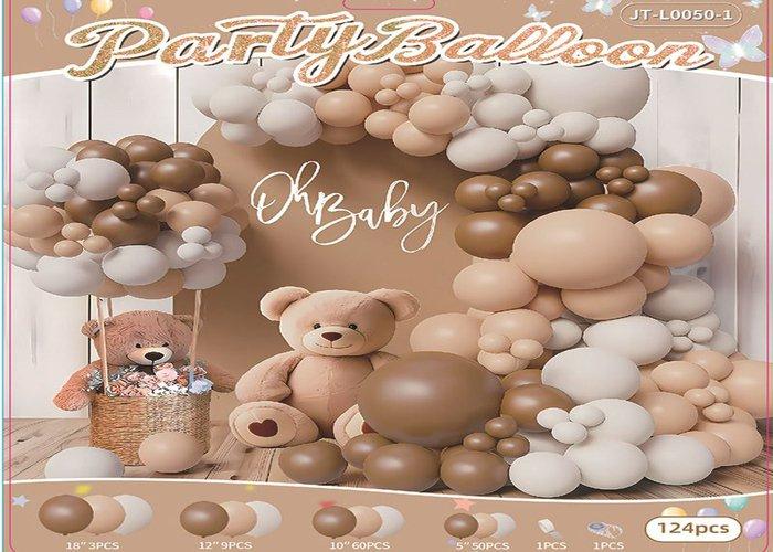 Globos de película de aluminio., 124 piezas