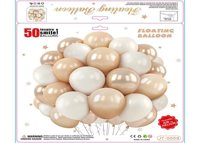 Globos de película de aluminio., 10 pulgadas, 50 piezas, modelo JT-0058