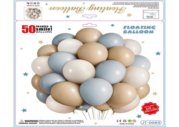 Globos de película de aluminio., 10 pulgadas, 50 piezas, modelo JT-0065