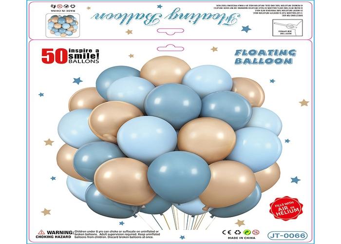 Globos de película de aluminio., 10 pulgadas, 50 piezas, modelo JT-0066