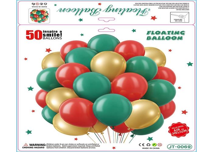 Globos de película de aluminio., 10 pulgadas, 50 piezas, modelo JT-0069
