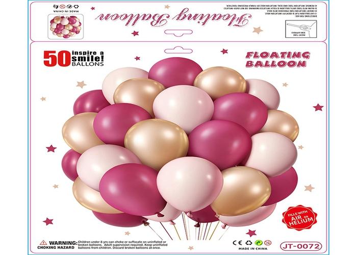 Globos de película de aluminio., 10 pulgadas, 50 piezas, modelo JT-0072