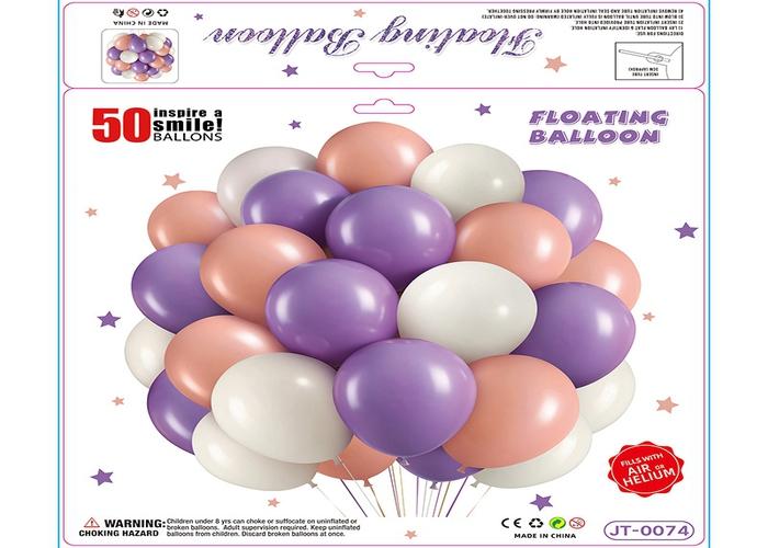 Globos de película de aluminio., 10 pulgadas, 50 piezas, modelo JT-0074