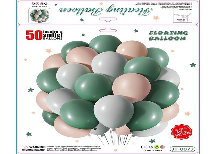 Globos de película de aluminio., 10 pulgadas, 50 piezas, modelo JT-0077