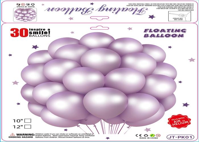 Globos de película de aluminio., 10 pulgadas, 30 piezas, modelo JT-PK01