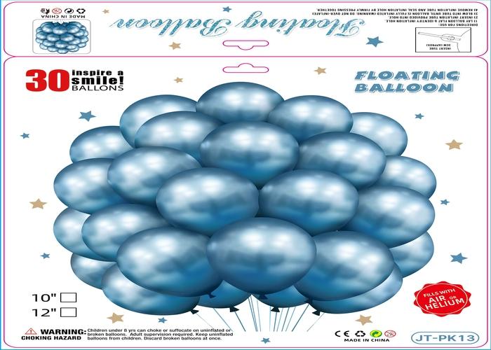 Globos de película de aluminio., 10 pulgadas, 30 piezas, modelo JT-PK13