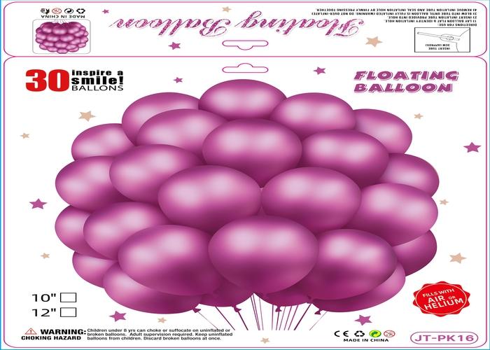Globos de película de aluminio., 10 pulgadas, 30 piezas, modelo JT-PK16