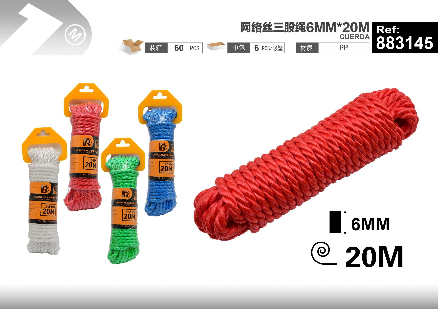 Cuerda de nailon, 6 mm, 20 m, ref. 883145