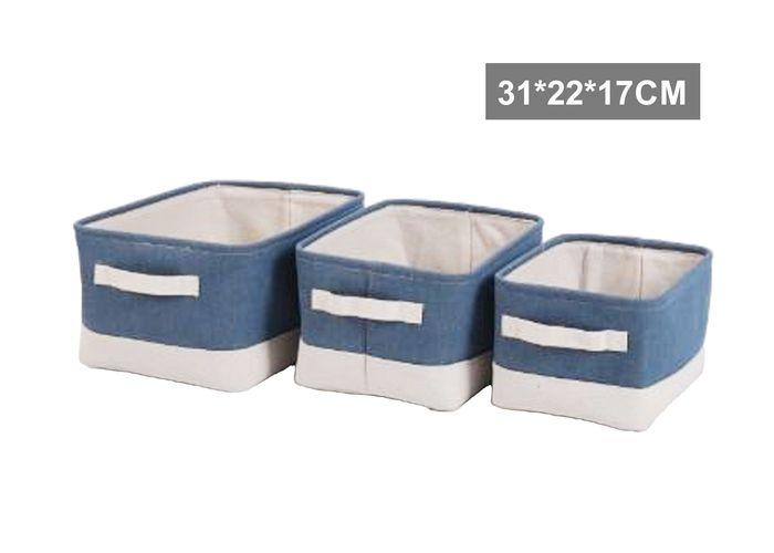 Cesta de tela para almacenamiento, 31 × 22 × 17 cm, modelo 132869
