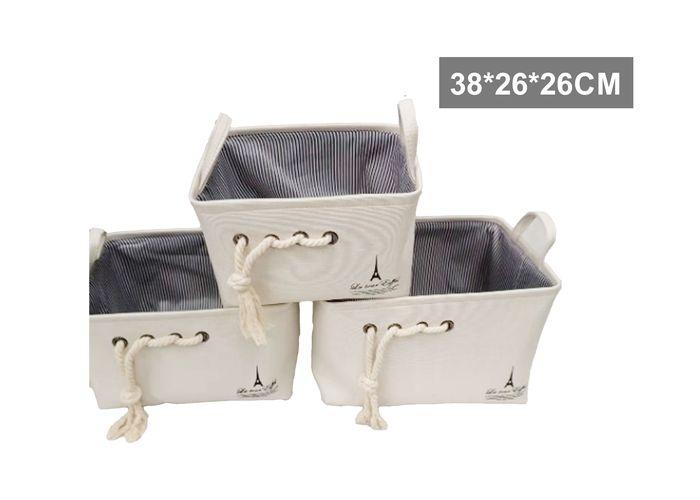 Cesta de tela para almacenamiento, 38 × 26 × 26 cm