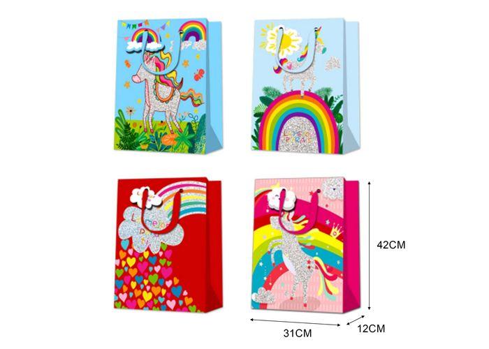 Bolsas de regalo, 31 × 42 × 12 cm, color blanco, modelo 132915