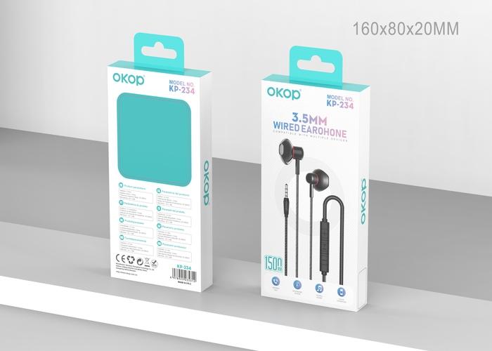 cable de auriculares, modelo KP-234, 3,5 mm, 1,2 m