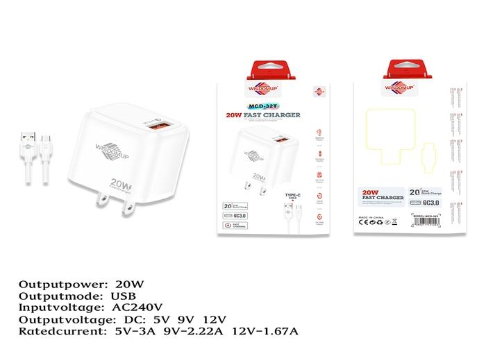 Cargador, 20 W, modelo MCD-32T