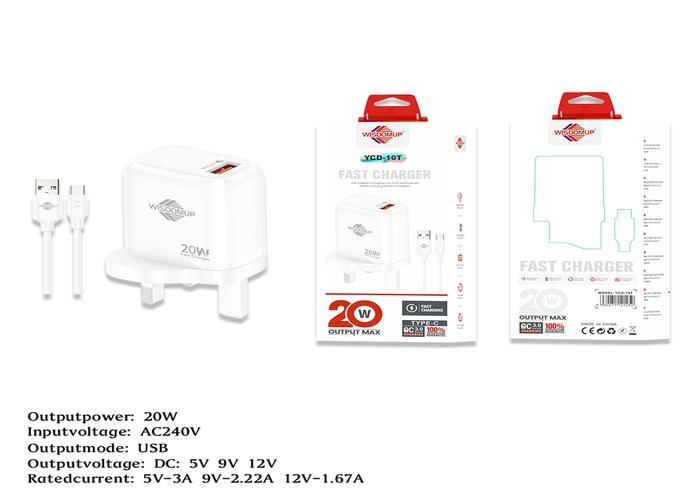 Cargador, 20 W, modelo YCD-10T