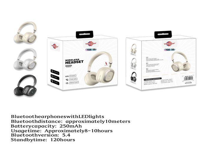 auriculares bluetooth, color azul, modelo TDE-20
