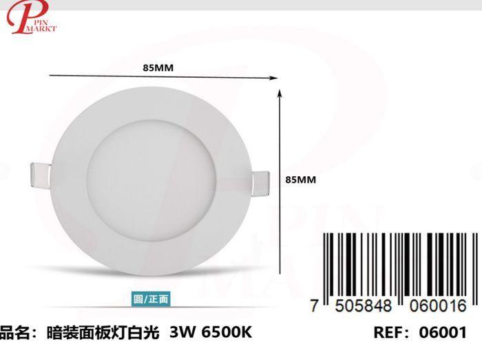 Panel de luz, 3 W, color blanco, modelo 262090