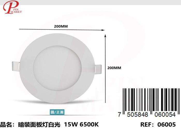 Panel de luz, 15 W, color blanco, modelo 262098