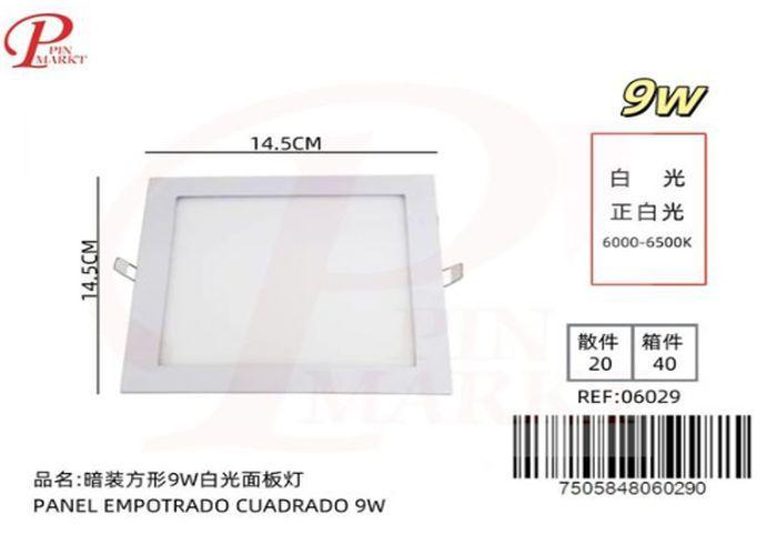 Panel de luz, 9 W, color blanco, modelo 262116