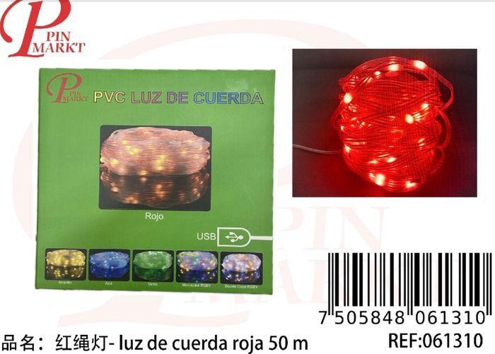 tira de luz, 50 m, color rojo
