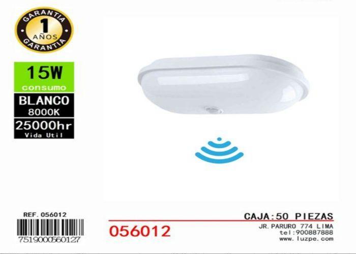 Luz del sensor de movimiento, 15 W, color rojo, modelo 262015